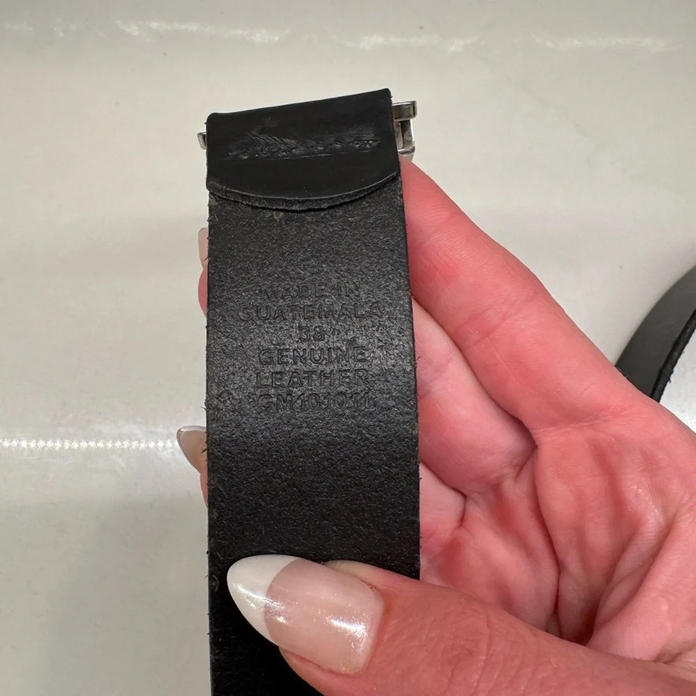 Men’s Black Leather Belt size 38